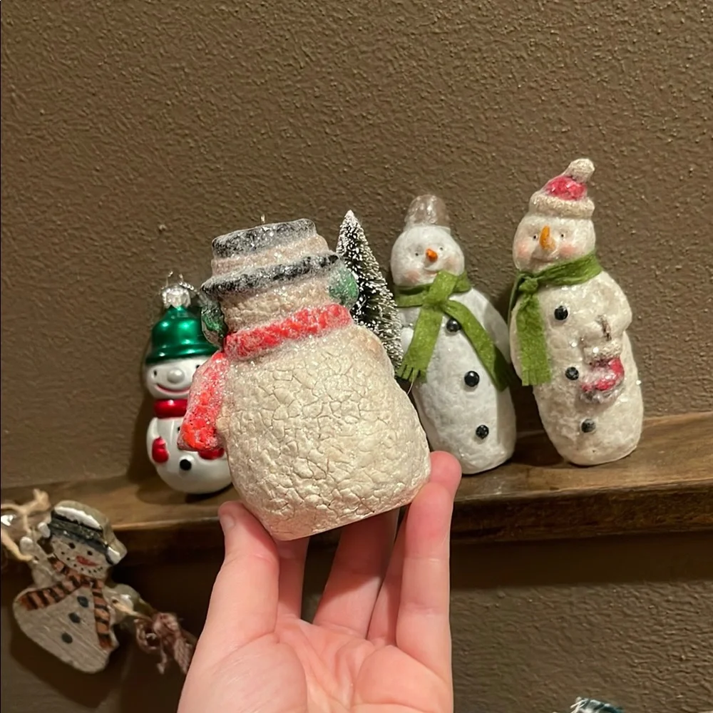 Vintage Festive Snowman Holiday Decor Lot